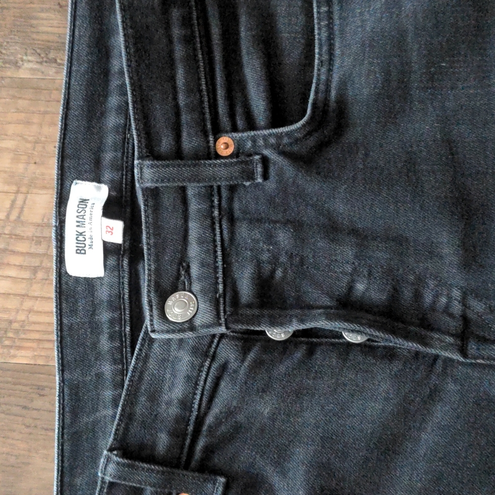 Buck Mason jeans, black, size 32
